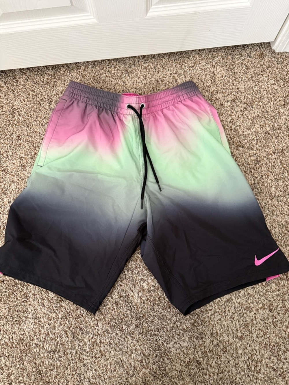 Nike Men's Gradient Pink-to-Black Bathing suit Shorts